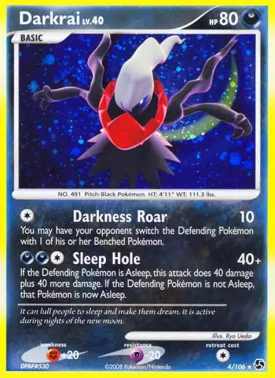 Darkrai 4/106 Great Encounters Pokemon card