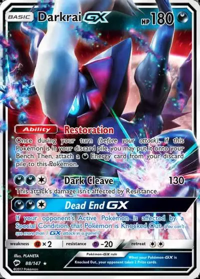 Darkrai-GX 88/147 Burning Shadows Pokemon card