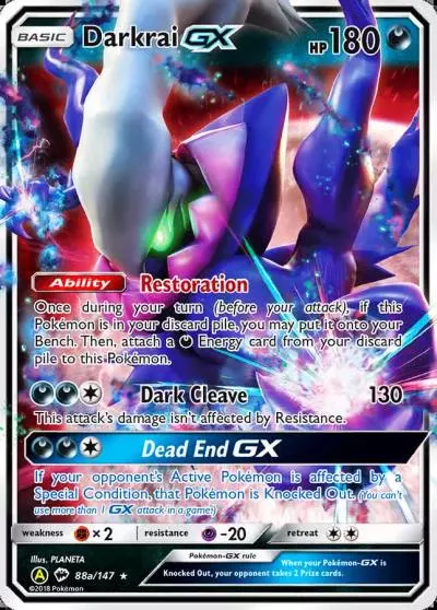 Darkrai-GX 88a/147 Burning Shadows Pokemon card