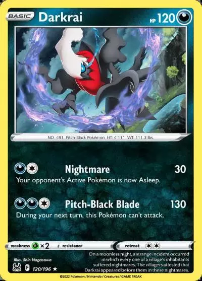 Darkrai 120/196 Lost Origin Pokemon card