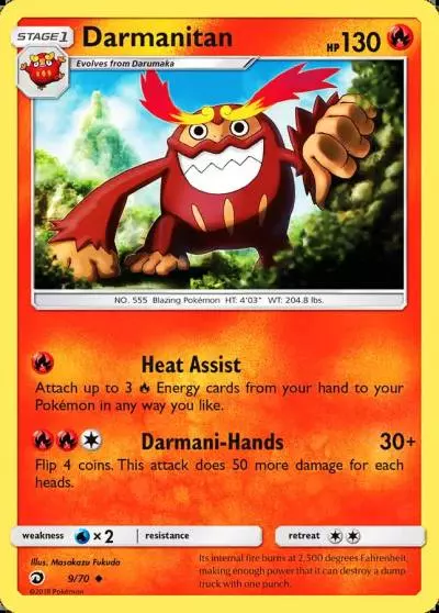 Darmanitan 9/70 Dragon Majesty Pokemon card