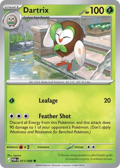 Dartrix 11/88 Perfect Order Pokemon card