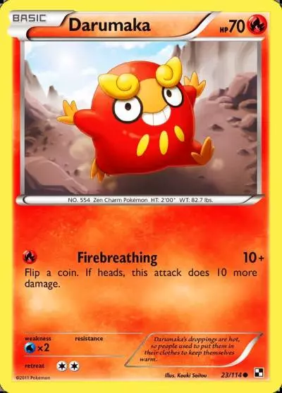 Darumaka 23/114 Black & White Pokemon card