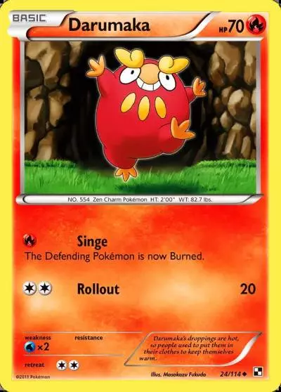 Darumaka 24/114 Black & White Pokemon card