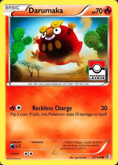 Darumaka 27/149 Boundaries Crossed Pokemon card