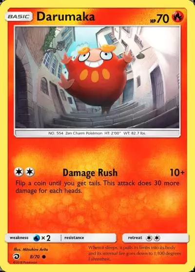 Darumaka 8/70 Dragon Majesty Pokemon card