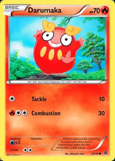 Darumaka 20/98 Emerging Powers Pokemon card