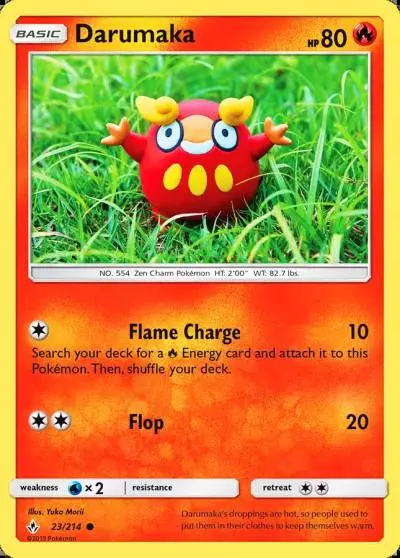 Darumaka 23/214 Unbroken Bonds Pokemon card