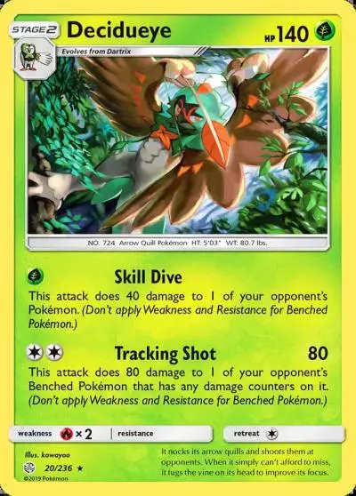 Decidueye 20/236 Cosmic Eclipse Pokemon card