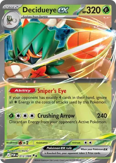 Decidueye ex 12/88 Perfect Order Pokemon card