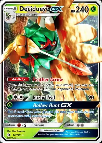 Decidueye-GX 12/149 Sun & Moon Pokemon card