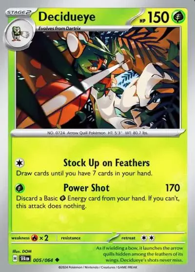 Decidueye 5/64 Shrouded Fable Pokemon card
