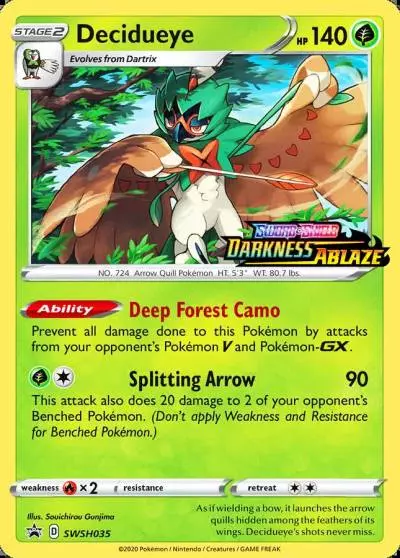Decidueye SWSH035/307 SWSH Black Star Promos Pokemon card