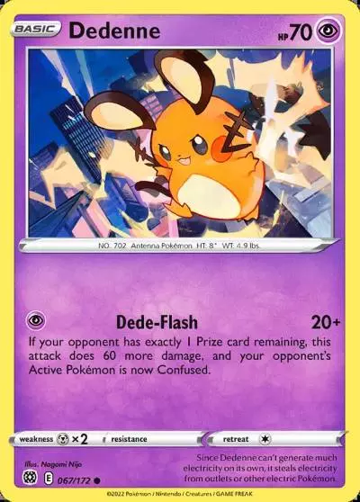 Dedenne 67/172 Brilliant Stars Pokemon card