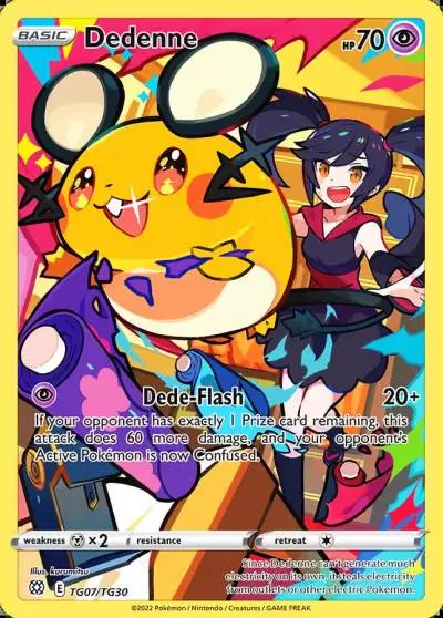 Dedenne TG07/30 Brilliant Stars Trainer Gallery Pokemon card