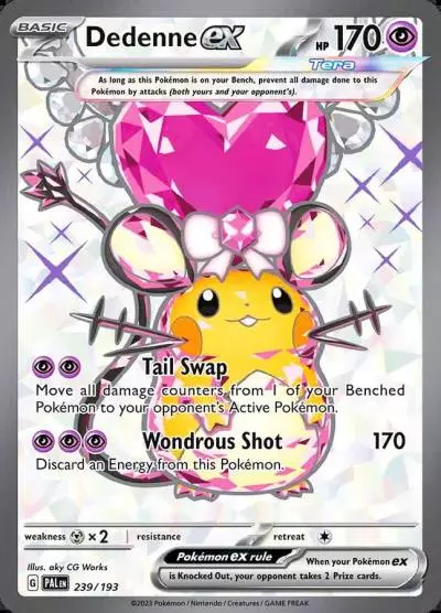 Dedenne ex 239/193 Paldea Evolved Pokemon card