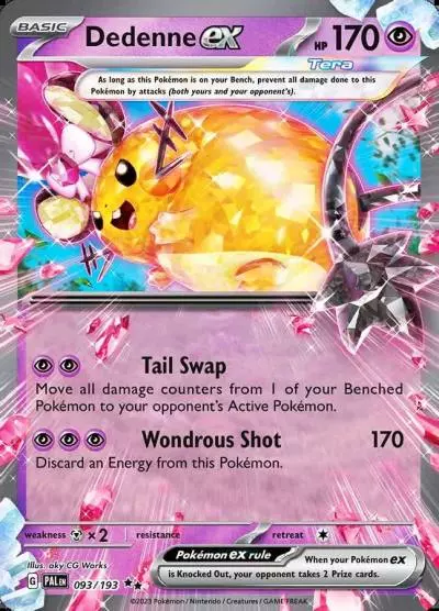 Dedenne ex 93/193 Paldea Evolved Pokemon card