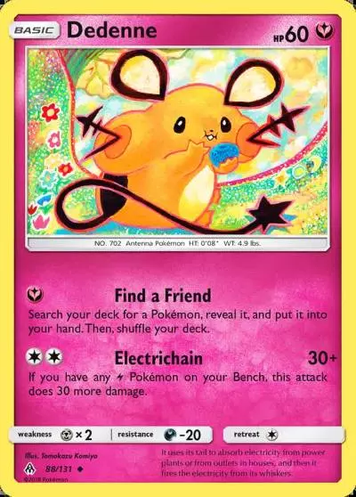 Dedenne 88/131 Forbidden Light Pokemon card