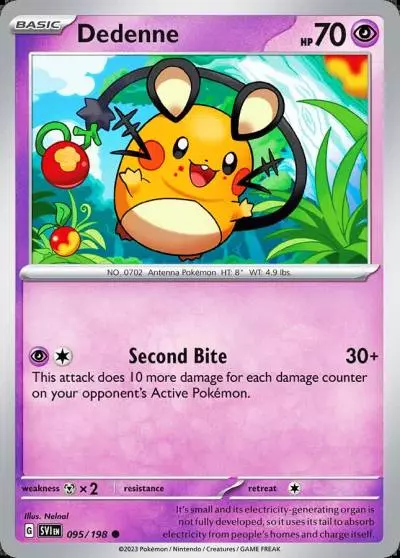 Dedenne 95/198 Scarlet & Violet Pokemon card