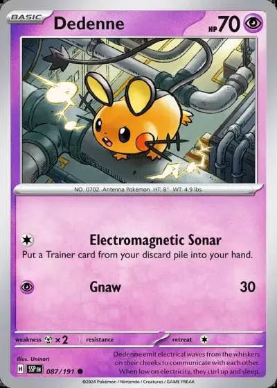 Dedenne 87/191 Surging Sparks Pokemon card