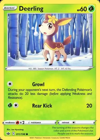 Deerling 11/198 Chilling Reign Pokemon card