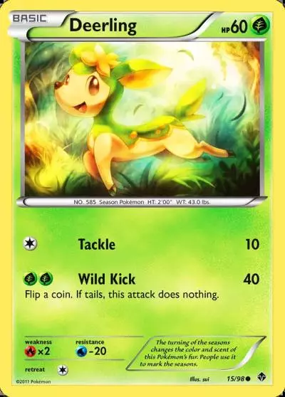 Deerling 15/98 Emerging Powers Pokemon card