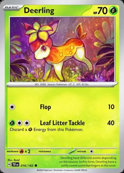 Deerling 16/162 Temporal Forces Pokemon card