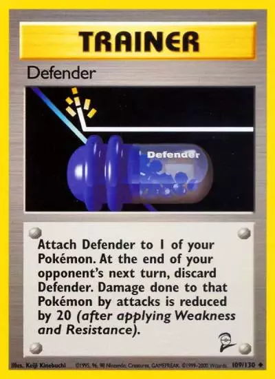 Defender 109/130 Base Set 2 Pokemon card