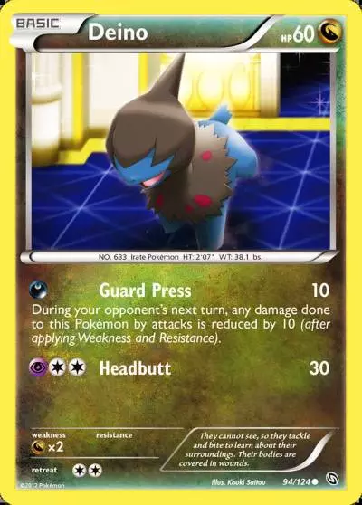Deino 94/124 Dragons Exalted Pokemon card