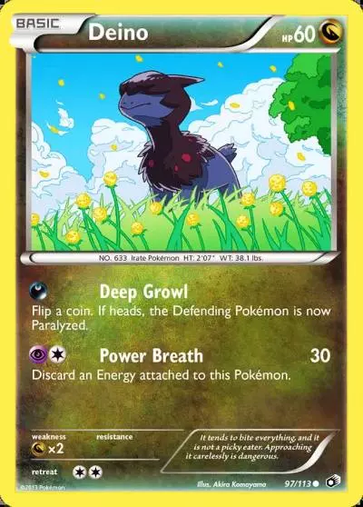 Deino 97/113 Legendary Treasures Pokemon card