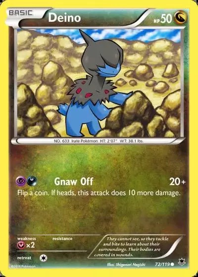 Deino 72/119 Phantom Forces Pokemon card