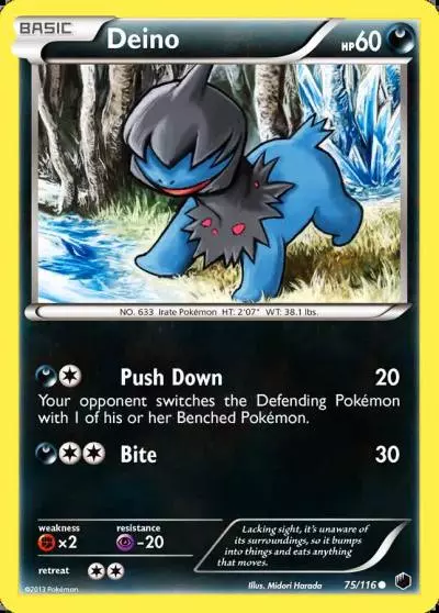 Deino 75/116 Plasma Freeze Pokemon card