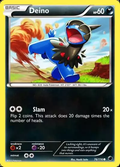 Deino 76/116 Plasma Freeze Pokemon card