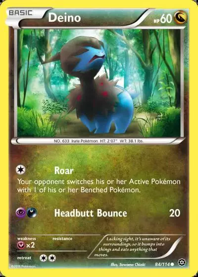 Deino 84/114 Steam Siege Pokemon card