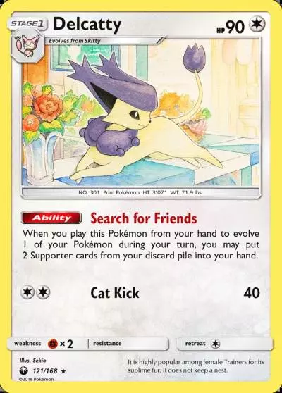 Delcatty 121/168 Celestial Storm Pokemon card