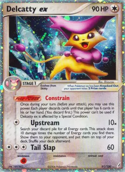 Delcatty ex 91/100 Crystal Guardians Pokemon card