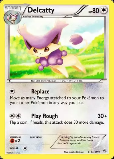 Delcatty 114/160 Primal Clash Pokemon card
