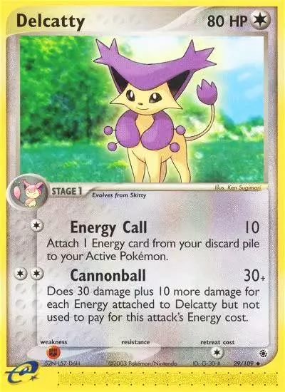 Delcatty 29/109 Ruby & Sapphire Pokemon card