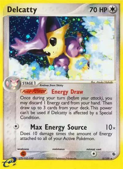 Delcatty 5/109 Ruby & Sapphire Pokemon card