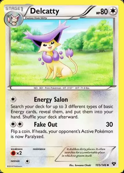 Delcatty 105/146 XY Pokemon card