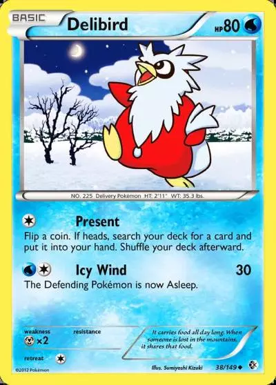 Delibird 38/149 Boundaries Crossed Pokemon card