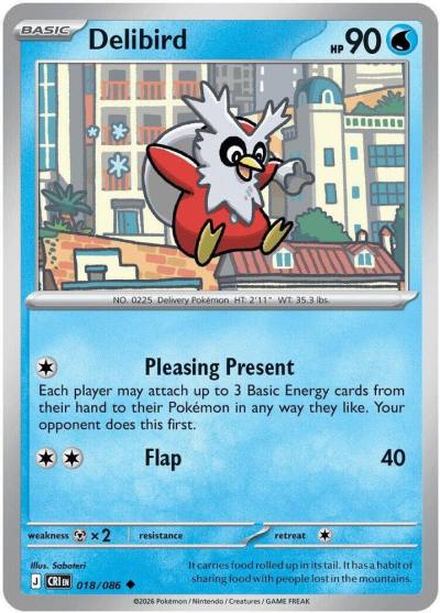 Delibird 18/86 Chaos Rising Pokemon card