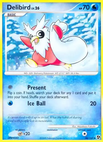 Delibird 36/106 Great Encounters Pokemon card