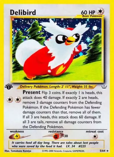 Delibird 5/64 Neo Revelation Pokemon card