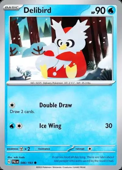 Delibird 46/193 Paldea Evolved Pokemon card