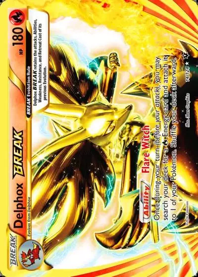 Delphox BREAK 14/124 Fates Collide Pokemon card