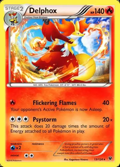 Delphox 13/124 Fates Collide Pokemon card