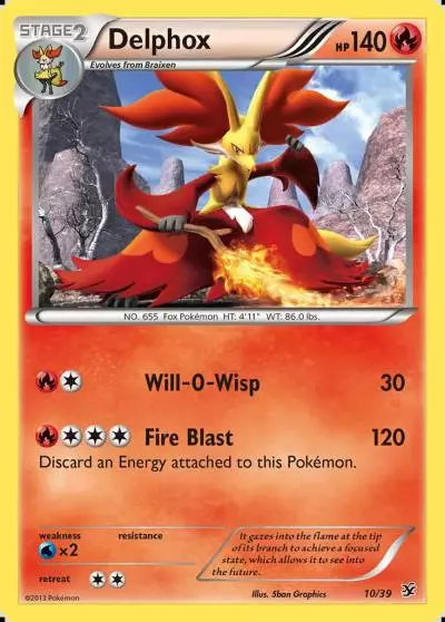Delphox 10/39 Kalos Starter Set Pokemon card
