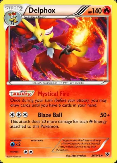 Delphox 26/146 XY Pokemon card
