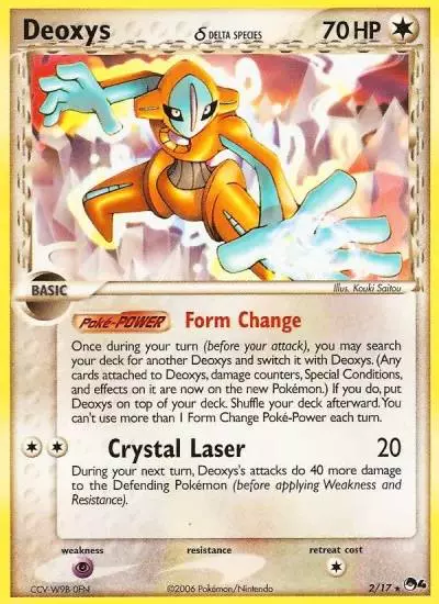 Deoxys δ 2/17 POP Series 4 Pokemon card